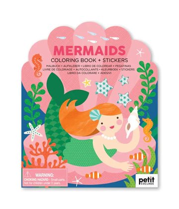 Mermaids Coloring Book and Stickers