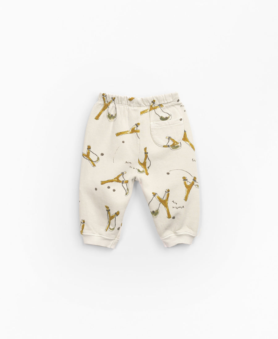 Trousers with slingshot print - organic cotton