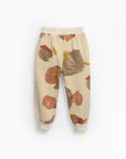 Jersey stitch trousers with abstract print