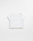 T-shirt with a kangaroo pocket - White