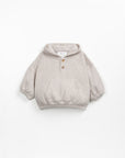 Hooded Sweater with kangaroo pocket - Ecru