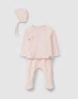 Three-piece Pointelle Set - Blush pink
