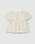 Blouse and Shorts Set with Embroidery - Ivory