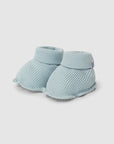 Waffle Weave Booties - Light blue