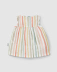 Woven striped Dress - Multi-Color