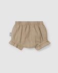Ruffle Linen Shorts - Coffee