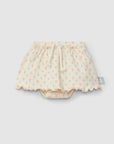 Ribbed Skort with Ruffles - Floral print