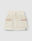 Woven Shorts with Pockets - Ecru