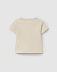 Ribbed T-shirt with Buttons - Linen