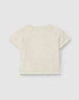 Woven Cotton T- Shirt - Ecru
