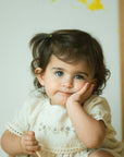 Blouse and Shorts Set with Embroidery - Ivory