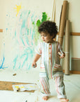 Woven striped Jumpsuit - Multi-color