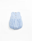 Bubble linen blend Jumpsuit - Sky blue