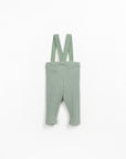 Rib Leggings with Suspenders - Sage