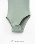 Ribbed Bodysuit Short Sleeves - Sage