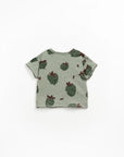 Organic Cotton T-Shirt - Green Strawberries