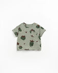 Organic Cotton T-Shirt - Green Strawberries