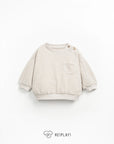 Re(Play) Sweatshirt with Chest Pocket - Latte