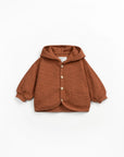 Organic Cotton Jersey Jacket - Rust