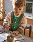 Knitted Cotton Cardigan - Latte