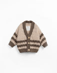 Knitted Cotton Cardigan - Latte