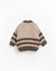 Knitted Cotton Cardigan - Latte