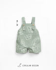 Twill Overall with Pockets - Sage Leafs