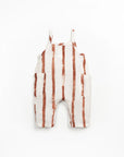 Woven Jumper with Pockets - Rust Stripes
