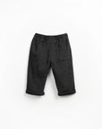 Organic Cotton Wide Leg Trousers - Charcoal