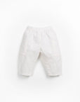 Linen blend Trousers with Pockets - Ivory