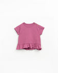 Organic Cotton Frill T-Shirt - Mulberry