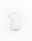 Bodysuit with Embroidered Collar - Ivory