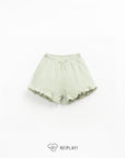 Jersey Shorts with Frills - Pistachio