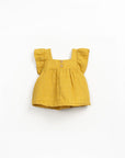 Linen Ruffle Top - Sunflower
