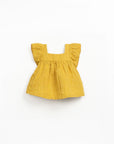 Linen Ruffle Top - Sunflower