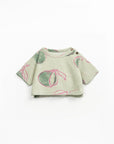 Plush Short Sleeve Sweatshirt - Oranges