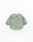 Twill Jacket with Collar - Sage