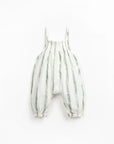 Organic Cotton Jumpsuit - Sage Stripes