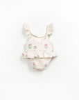 Swimsuit in Organic Cotton - Strawberries