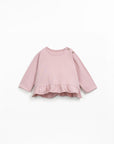 Organic T-Shirt with Frill - Dusty Rose