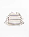 Striped Knit Sweater - Blues