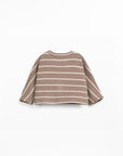 Striped Knit Sweater - Cocoa