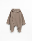 Organic Polar Jumpsuit with Hood - Cocoa