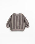 Crewneck Sweatshirt - Grey Stripes