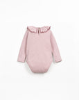 Organic Bodysuit with Collar - Dusty Rose