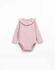 Organic Bodysuit with Collar - Dusty Rose