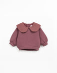 Sweatshirt with Collar - Mulberry