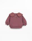 Sweatshirt with Collar - Mulberry