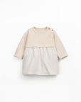 Dress in Jersey and Woven mix - Latte