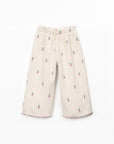 Cotton Jersey Wide Pants - Pineapples